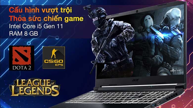 Laptop Gaming 20 triệu - Acer Nitro 5 Gaming AN515-57-5669