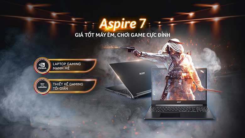 Laptop Gaming 20 Triệu - Acer Aspire 7 A715-42G-R6ZR