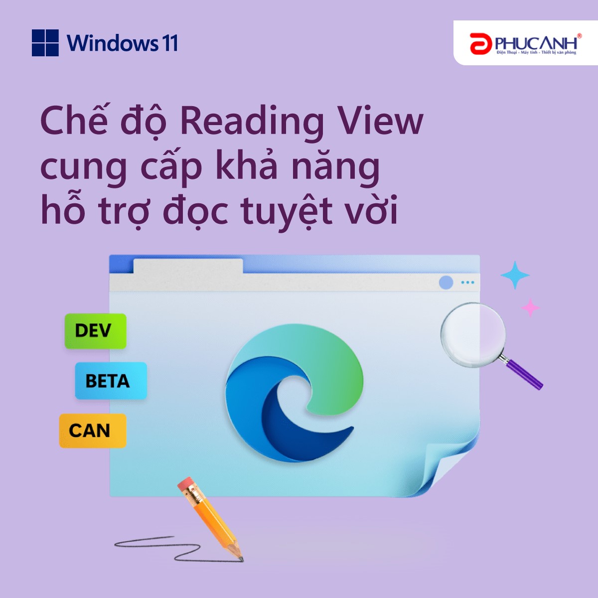 Chế độ Reading View cung cấp khả năng hỗ trợ đọc tuyệt vời