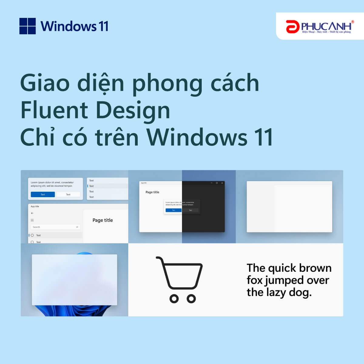 phong cách Fluent Design Windows 11