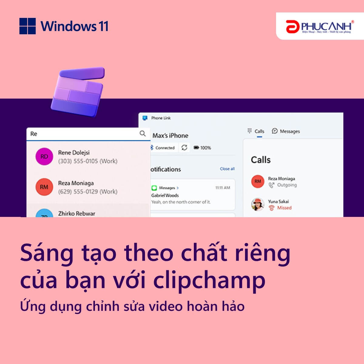 ứng dụng Clipchamp chỉnh sửa video