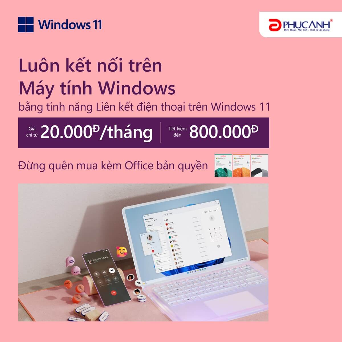 Trang bị Microsoft 365 cho máy tính windows 11