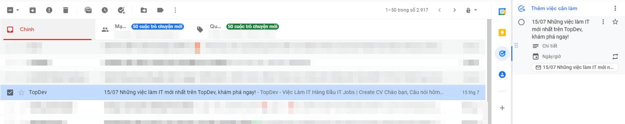 Tạo thông báo nhắc việc cần làm từ email