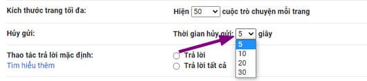 Thu hồi lại email vừa gửi