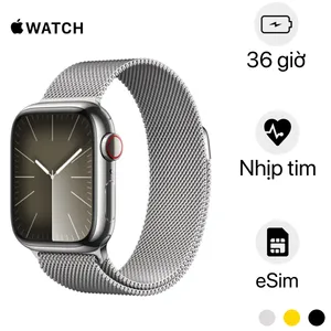 Apple Watch Series 9 41mm (4G) viền thép dây thép | Chính hãng VN/A