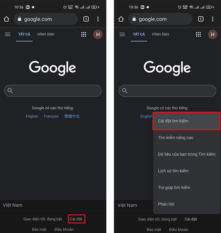 Cách tắt SafeSearch trên Google bằng điện thoại