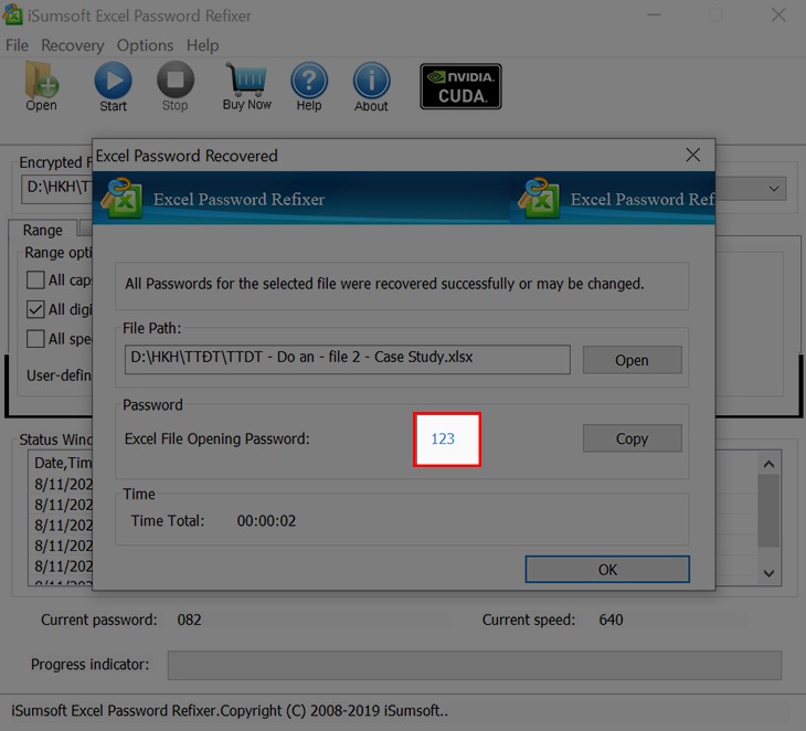 Hướng dẫn mở file Excel bằng cách khôi phục mật khẩu