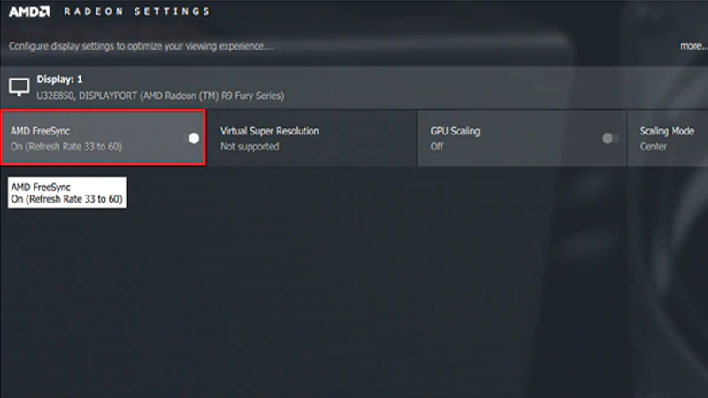 Hướng dẫn cách bật tính năng AMD FreeSync với Card AMD