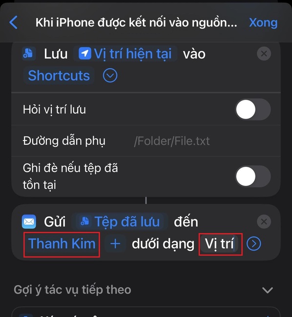 cách cài định vị iPhone mỗi khi cắm sạc pin