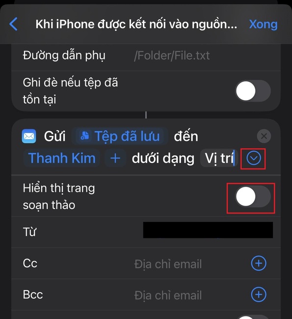 cách cài định vị iPhone mỗi khi cắm sạc pin