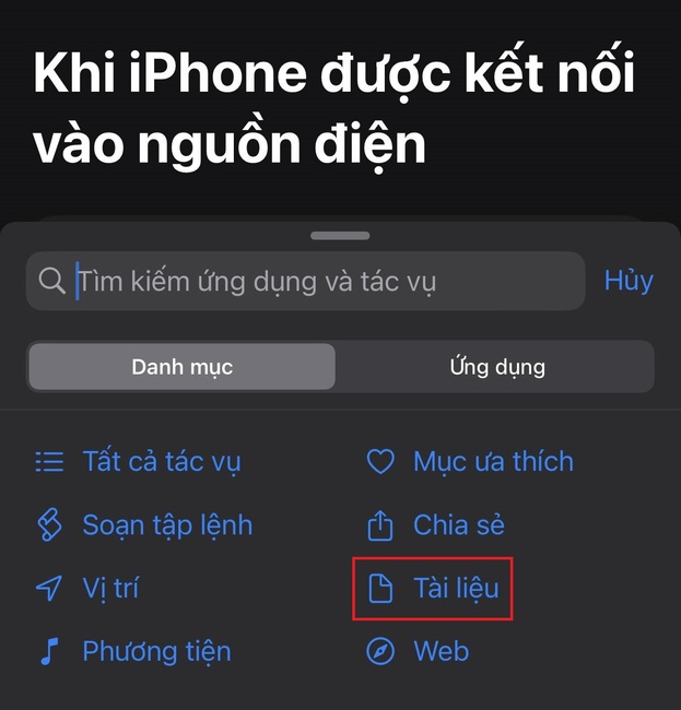 cách cài định vị iPhone mỗi khi cắm sạc pin