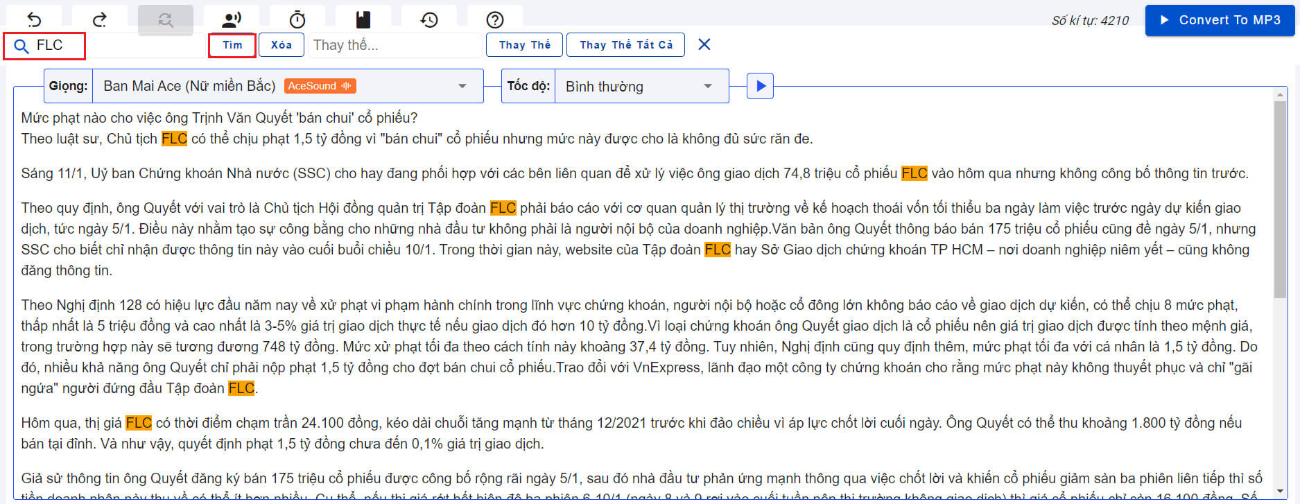 FPT.AI Voice Maker chuyển văn bản thành âm thanh