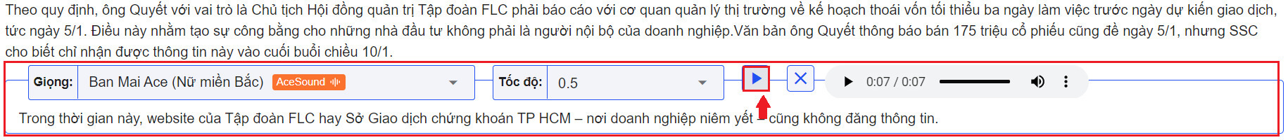 FPT.AI Voice Maker chuyển văn bản thành âm thanh