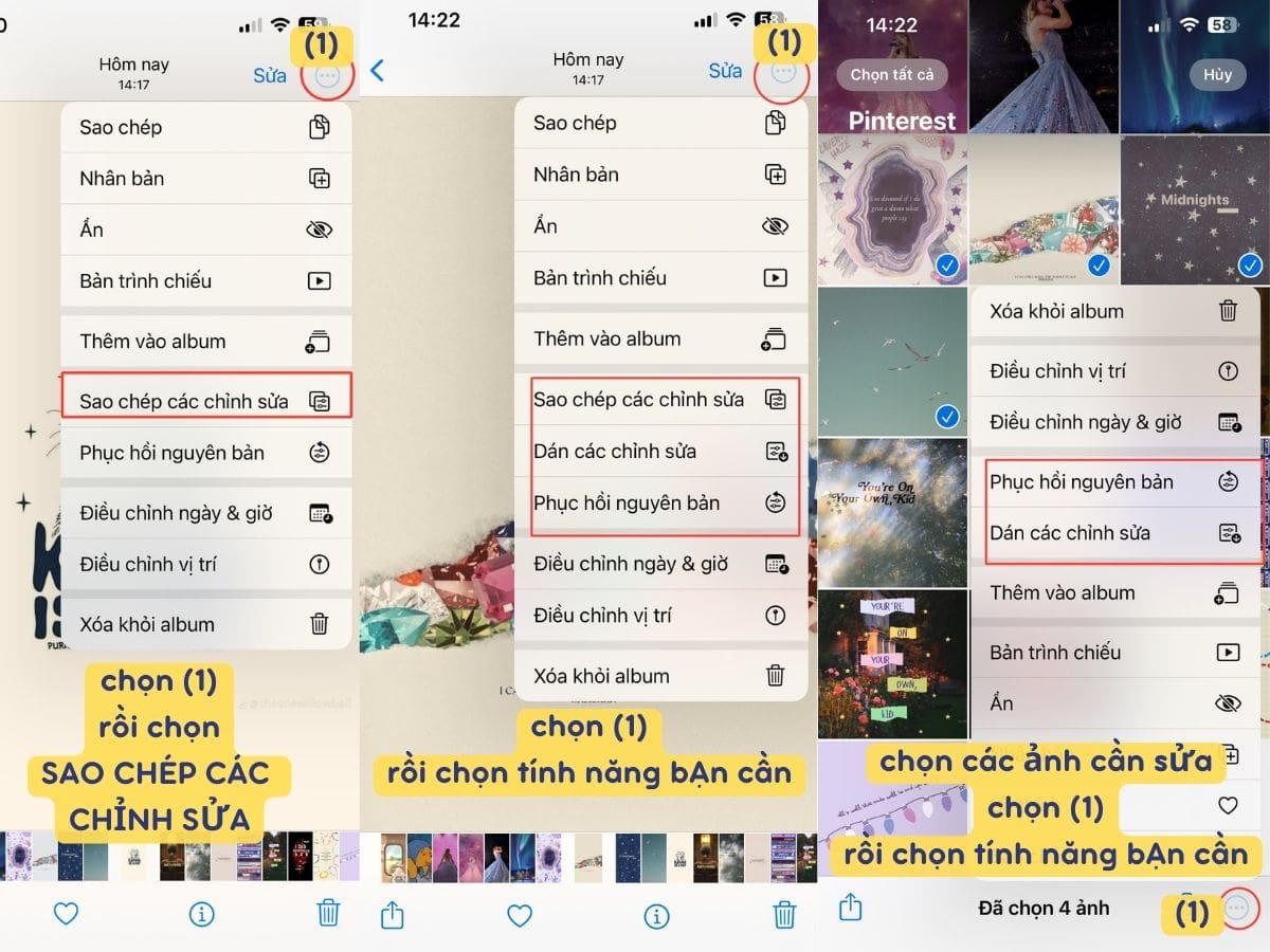 Cách chỉnh sửa đồng loạt các ảnh trên iPhone