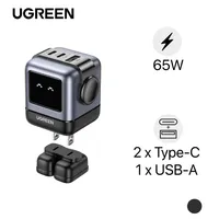 Sạc nhanh Ugreen Robot 11570 3 cổng USB-C và USB-A GaN 65W