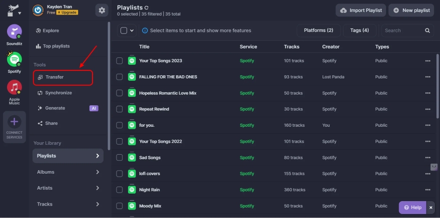 cách chuyển playlist từ dịch vụ nghe nhạc Spotify sang Apple Music